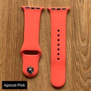 NEW BAND Apricot Pink Sport Silicone For Apple Watch